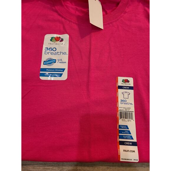 Fruit of the loom small women's pink basic tee new with tags - Picture 3 of 6